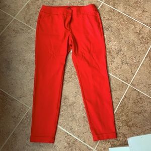 Loft julie skinny dress pant red